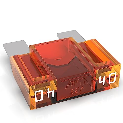 AUPROTEC Maxi Flachstecksicherung 20A - 80A Stecksicherung Schmelzsicherung Auswahl: 40A Ampere orange, 50 Stück von AUPROTEC