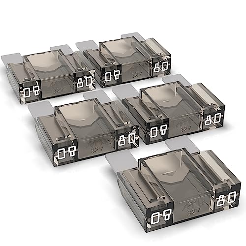 AUPROTEC Maxi Flachstecksicherung 20A - 80A Stecksicherung Schmelzsicherung Auswahl: 80A Ampere weiß, 5 Stück von AUPROTEC