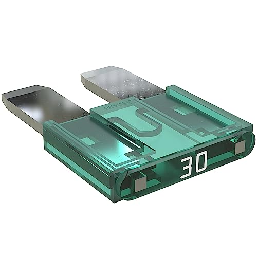 AUPROTEC Mini Flachstecksicherung 2A - 30A Stecksicherung Schmelzsicherung Auswahl: 30A Ampere grün, 50 Stück von AUPROTEC