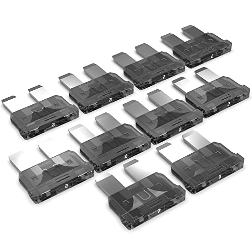 AUPROTEC Standard ATO Flachstecksicherung 1A - 40A Stecksicherung Schmelzsicherung Auswahl: 2A Ampere grau, 10 Stück von AUPROTEC