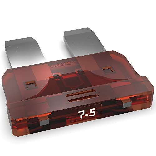 AUPROTEC Standard ATO Flachstecksicherung 1A - 40A Stecksicherung Schmelzsicherung Auswahl: 7,5A Ampere Ocker, 50 Stück von AUPROTEC