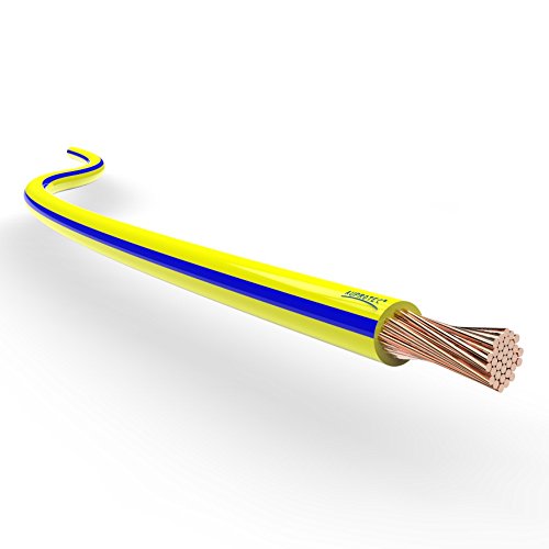 AUPROTEC Kfz Litze FLRy 0,75mm² 1mm² 1,5mm² Längen 5m oder 10m Auswahl: (5m Meter 0.75 mm² gelb/blau) von AUPROTEC