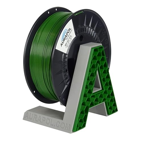 AURAPOL ASA Filament 1.75 mm, 850 g 3D Drucker Filament mit Präzision 1,75 mm +/- 0,02 mm, Premium 3D Filament kompatibel mit den meisten FDM(FFF)-3D-Druckern und 3D-Stiften, Grün von AURAPOL