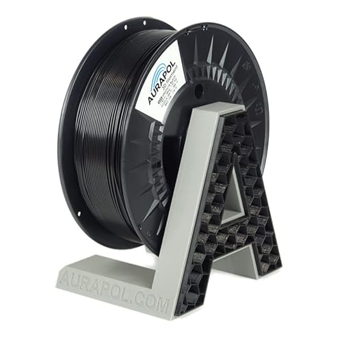 AURAPOL ASA Filament 1.75 mm, 850 g 3D Drucker Filament mit Präzision 1,75 mm +/- 0,02 mm, Premium 3D Filament kompatibel mit den meisten FDM(FFF)-3D-Druckern und 3D-Stiften, Schwarz von AURAPOL