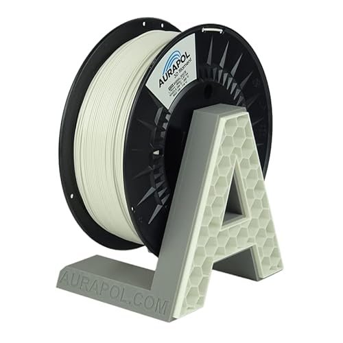 AURAPOL ASA Filament 1.75 mm, 850 g 3D Drucker Filament mit Präzision 1,75 mm +/- 0,02 mm, Premium 3D Filament kompatibel mit den meisten FDM(FFF)-3D-Druckern und 3D-Stiften, Weiß von AURAPOL