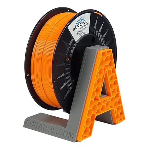 AURAPOL Filament 1.75 PETG mit +/- 0,02 mm Genauigkeit (1kg, RAL2007, helles orange) - 3D Drucker Filament aus PETG - Druckmaterialien kompatibel mit FDM(FFF) Druckern von AURAPOL
