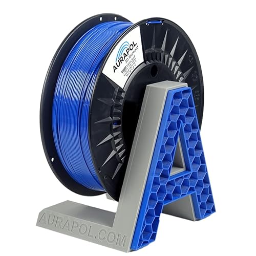 AURAPOL Filament 1.75 PETG mit +/- 0,02 mm Genauigkeit (1kg, Signal blau/RAL 5005) - 3D Drucker Filament aus PETG - Druckmaterialien kompatibel mit FDM(FFF) Druckern von AURAPOL