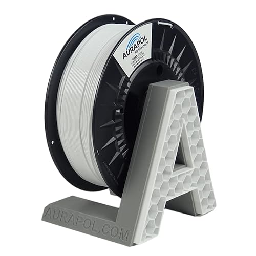 AURAPOL Filament 1.75 PETG mit +/- 0,02 mm Genauigkeit (1kg, weiß/white) - 3D Drucker Filament aus PETG - Druckmaterialien kompatibel mit FDM(FFF) Druckern von AURAPOL
