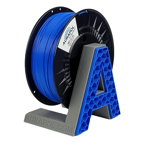 AURAPOL Filament 1.75 PLA HT, Spezielle Art von PLA Filament mit hoher Dichte, 1 kg 3D Drucker Filament - Einfaches Drucken bei Temperaturen von 210 °C bis 250 °C, Premium 3D Filament, Blau von AURAPOL