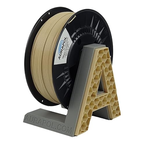 AURAPOL Filament 1.75 PLA HT, Spezielle Art von PLA Filament mit hoher Dichte, 1 kg 3D Drucker Filament - Einfaches Drucken bei Temperaturen von 210 °C bis 250 °C, Premium 3D Filament, Hautfarbe von AURAPOL