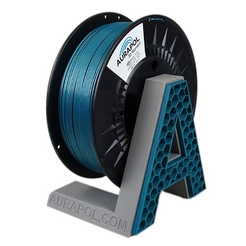 AURAPOL PLA 3D Filament 1.75, PLA 1kg, Filament-3d-druckmaterialien, Metallisches Türkis, 3D Drucker Filament, Präzision 1,75 mm +/- 0,02 mm, ERSCHWINGLICHE QUALITÄT von AURAPOL