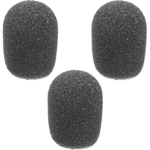 AURAY Schaumstoff-Windschutzscheiben für Mikrofone mit 6,35 mm Durchmesser, Schwarz, 3 Stück von AURAY