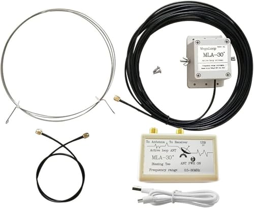 AURSINC MLA-30+ Portable Active Loop Antenna for HF Shortwave Radio Antenna 50KHz-30MHz with 10m Feeder von AURSINC