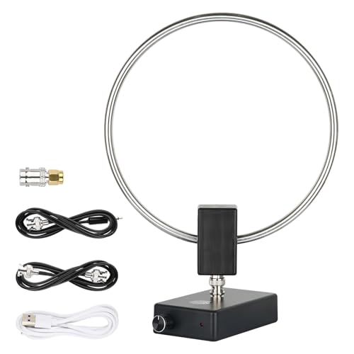 AURSINC GA450 Loop Antenna, Active Shortwave Radio Antenna Portable with BNC Cable SW 2.3-30MHz MW 522-1710KHz for Ham Radio von AURSINC