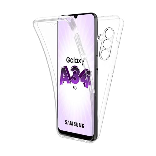 AURSTORE Hülle für Samsung A34 5G, Vorne + Rückseite Vollschutz, 360 Grad Berührungsschutz Stoßfest von AURSTORE