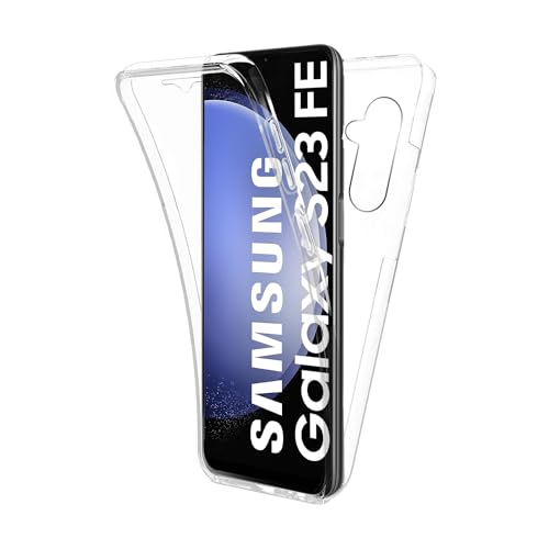 AURSTORE Schutzhülle für Samsung Galaxy S23 FE (nicht für S23), Rundumschutz vorne + hinten, Hartschale, Schutzhülle mit Touchscreen, TPU-Silikon, transparent, 360-Grad-Schutz von AURSTORE
