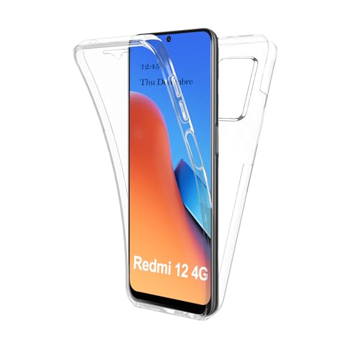 AURSTORE Schutzhülle für Xiaomi Redmi 12 4G (Nicht für Note 12), vollständiger Hartschutz vorne und hinten, transparente TPU-Silikon-Touch-Tasche, 360-Grad-Schutz von AURSTORE