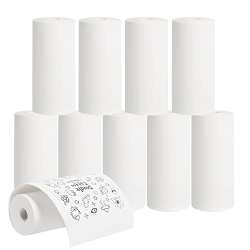 AURTEC Thermopapier Kassenrollen 57 x 25 für Mini-Thermodrucker, Registrierkasse, Kassenbon, Inkless Print Schwarz-Weiß-Papier, kernlos, 10 Rollen von AURTEC