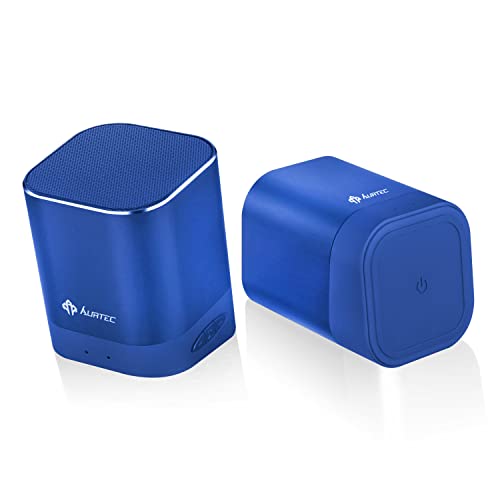 Tragbarer Bluetooth-Lautsprecher AT1, AURTEC Dual Wireless-Lautsprecher mit echter Wireless-Stereo-Technologie, starken Bässen und leistungsstarker Lautstärke, Bluetooth 4.2 für iOS, Android mehr-Blau von AURTEC