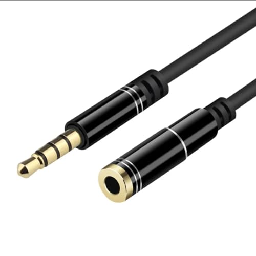 AURUM CABLES AUX Audio Kabel Klinkenkabel Kopfhörerkabel 3,5mm Klinkenstecker Klinke Verlängerung Mikrofon 4-polig Verlängerungskabel 2-3 m für Kopfhörer, Lautsprecher, Laptop (3 m) von AURUM CABLES