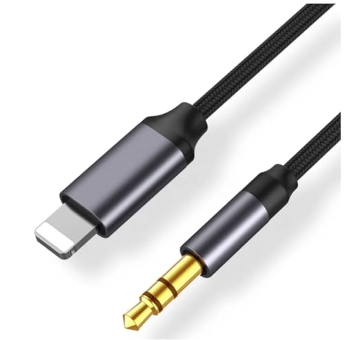 AURUM CABLES Aux Kabel 3,5mm Klinke Stecker Audio Musik Kopfhörer DAC 16bit Adapter kompatibel für iPhone Handy iPad Auto AUX In Klinkenstecker 1m von AURUM CABLES