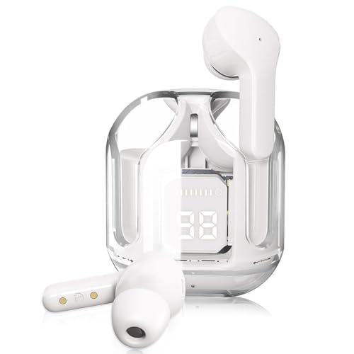 AURUM Bluetooth 5.3 Kopfhörer In Ear,Kopfhörer Kabellos mit Dual-Mikrofon und KI-Anruf, Komposit-Audiotreiber für HiFi-Stereoklang, Noise Cancelling Wireless Earbuds, LED-Anzeige (Weiß) von AURUM