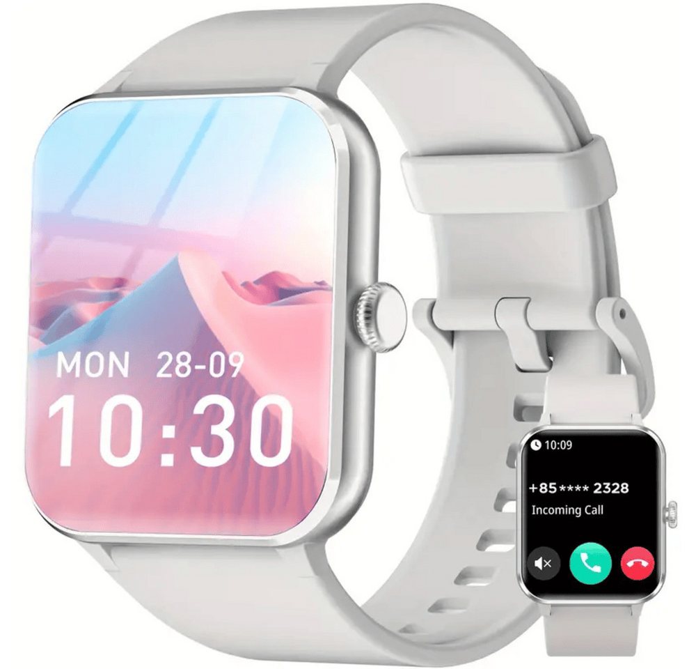Zevelora Damen's Telefonfunktion Fitness-Tracker Smartwatch (4,70 cm/1,85 Zoll, Android/iOS), -350mAh 100+ Sportmodi komfortabel & hautfreundlich für den ganzen Tag von Zevelora