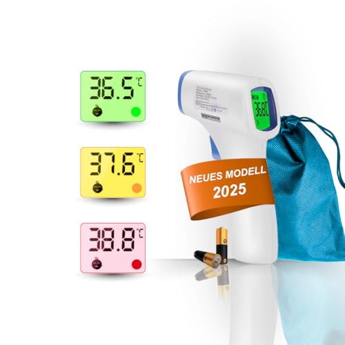 AURUM Kontaktloses Infrarot-Thermometer, Fieber Stirnthermometer für Baby Erwachsene Kinder, genaue & sofortige Ergebnisse, schnelles Messen in 1 Sekunde, Speicherfunktion, für Körper & Objekte AURUM Kontaktloses Infrarot-Thermometer, Fieber Stirnthermometer für Baby Erwachsene Kinder, genaue & sofortige Ergebnisse, schnelles Messen in 1 Sekunde, Speicherfunktion, für Körper & Objekte von AURUM