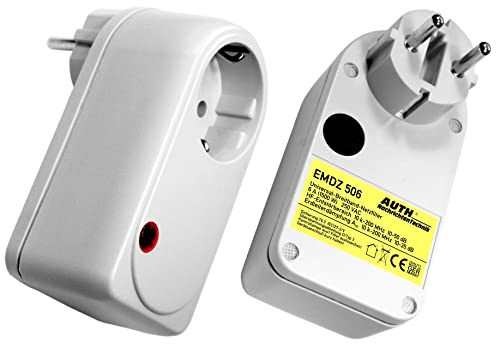 AUTH Netzfilter Universal-Breitband, Zwischenstecker (6 A, 10 k-200 MHz, Überspannungsschutz (SPD), lichtgrau) auch für Küchenmaschinen bei Photovoltaik-Störungen einsetzbar von AUTH NachrichtenTechnik
