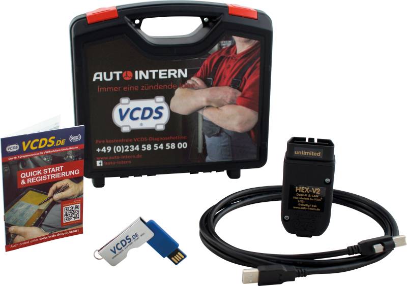 OBD USB+AI ULBX - KFZ - Diagnose HEX-V2 + OmnAIScope, VCDS, OBD2, USB, >99 FIN, mi von AUTO-INTERN