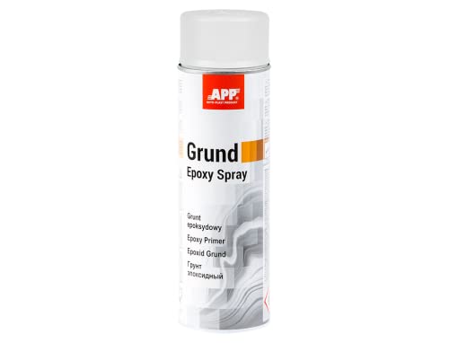 APP Epoxy Grund Spray | Epoxy Grundierung Spray | Rostschutzgrundierung - Schutz gegen Rost und Korrosion | Grundierung für Metall, Aluminium, Stahl | Hellgrau | 500 ml von AUTO-PLAST PRODUKT