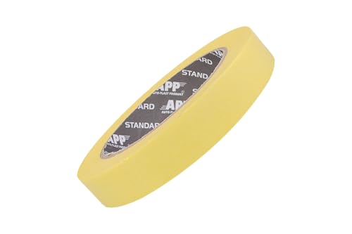 APP Standard 60°C - Malerkrepp 18 mm | Vielseitiges Kreppband für Malerarbeiten, lösungsmittelfrei - Rückstandslos entfernbar | Abklebeband temperaturbeständig bis 60°C | 45 m x 18 mm von AUTO-PLAST PRODUKT