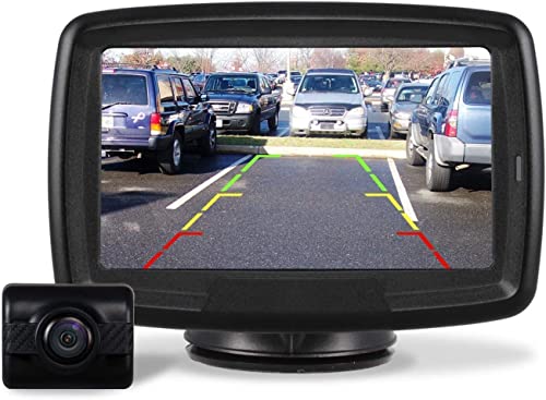 AUTO-VOX TD2 Rückfahrkamera Drahtlos Set mit 4.3" Zoll LCD Monitor, Wireless Einparkhilfe 12V mit IP68 wasserdichte Digital Rückfahrkamera mit Gute Nachtsicht von AUTO-VOX