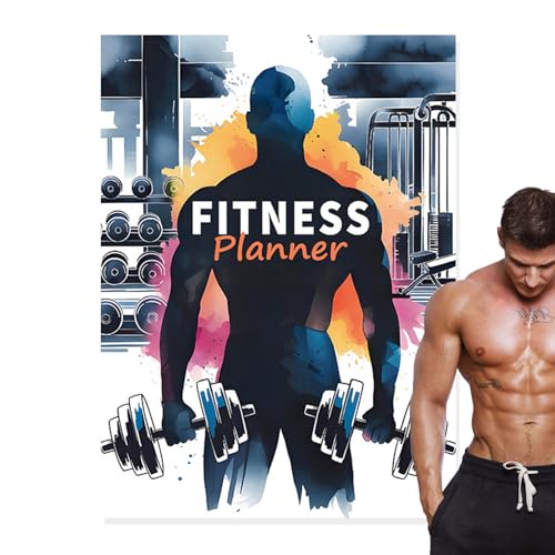 AUTOECHO Fitnessjournal, Trainingsplaner,Tragbares Trainingslogbuch | Wöchentliche monatliche Trainingsplanungs Notizbuch, Training Tracking Log Book für Erwachsene von AUTOECHO