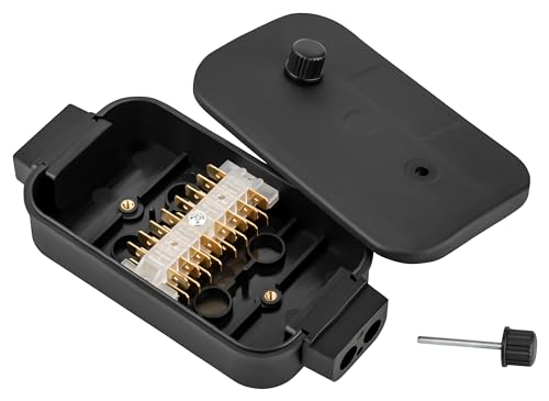 Verteilerdose Verbindungsdose für Anhänger 8x4 polig Verteilerkasten Abzweigdose aus Kunststoff von AUTOLIGHT 24