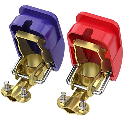 AUTOUTLET 2X KFZ Auto Batterie Schnellklemmen Polklemmen Batterieklemmen Batteriepolklemmen Set Boot PKW Klemmen (1 Paar) von AUTOUTLET