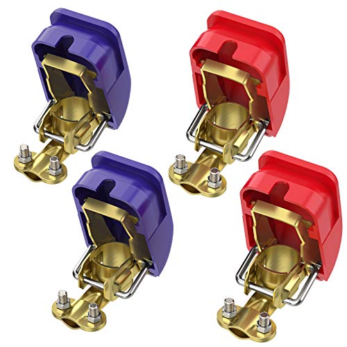 AUTOUTLET 4X KFZ Auto Batterie Schnellklemmen Polklemmen Batterieklemmen Batteriepolklemmen Set Boot PKW Klemmen (2 Paar) von AUTOUTLET