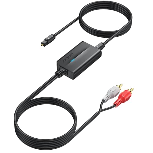 AUTOUTLET AD Wandler, Analog zu Digital Audio Konverter Analog Digital Wandler RCA zu SPDIF Toslink Konverter Adapter mit 1,1M RCA Männlich+1M Optischem Kabel für Plattenspieler CD-Spieler AUTOUTLET AD Wandler, Analog zu Digital Audio Konverter Analog Digital Wandler RCA zu SPDIF Toslink Konverter Adapter mit 1,1M RCA Männlich+1M Optischem Kabel für Plattenspieler CD-Spieler von AUTOUTLET