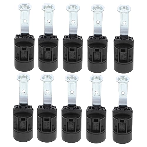 AUTSUPPL 10Stücke Candelabra Sockel Kerzenlampenfassung mit Halterung für DIY Lichtprojekte Einfache Installation für Tischlampen Wandleuchten Kristallleuchten AUTSUPPL 10Stücke Candelabra Sockel Kerzenlampenfassung mit Halterung für DIY Lichtprojekte Einfache Installation für Tischlampen Wandleuchten Kristallleuchten von AUTSUPPL