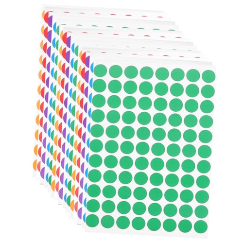 AUTSUPPL Runde 20 Blatt Punktkleber Selbstklebend Runde Etikettenaufkleber Dichtungskreis Markierungspunkte Transparent Für Klebeschilder Beschriften von AUTSUPPL
