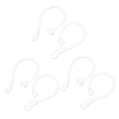 AUTSUPPL 6Stücke Drahtlose Kopfhörer Haken Lost Ohrhaken Zubehör für Sicheren Halt Beim Sport Transparent Kompatibel mit Gängigen Headsets Einfach zu Bequem von AUTSUPPL