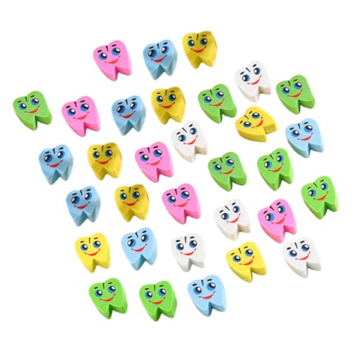 AUTSUPPL 70pcs Farbenfrohe Zahnformlergummi Entzückende Bleistiftgummis Zeichnen Accessoires Cartoon Zähne -formatler Party Gefälligkeiten von AUTSUPPL