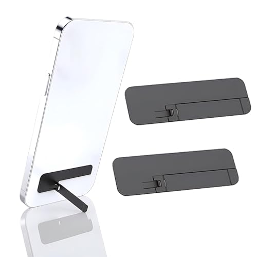 AUTUUCKEE Handy-Ständer, 2 Stück, ultradünn, selbstklebend, schwarz, Mini, verstellbar, faltbar von AUTUUCKEE