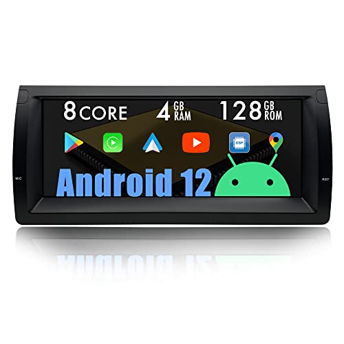 AUXOAUDIOTEK Android 12 Autoradio CarPlay für BMW E39 5 Series 7 Series E53 X5 M5,Android Auto Navigation Head Unit Radio 10.25" Full Touch Screen,DSP Octa Core 4G+128G,Optical Out/BT/WiFi/4G/FastBoot von AUXOAUDIOTEK