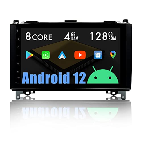AUXOAUDIOTEK Android 12 Autoradio für Benz A/B Sat NAV Car Stereo DAB CarPlay für Mercedes W245 W169 W906 W639, Android Auto Radio 9" Touch Screen,DSP Octa Core 4G+128G,Optical/BT/WiFi/Fastboot/SWC von AUXOAUDIOTEK