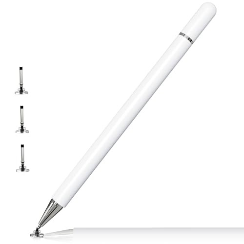 AUZOSL Stylus Pens für Touchscreens - Präziser & glatter Universal-Tablet-Stift mit magnetischer Kappe für Android & iPhone, Handy-Stift, Samsung Pen, Weiß von AUZOSL