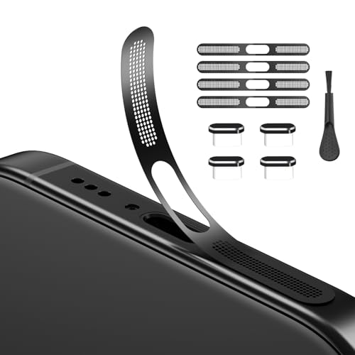 USB-C-Staubstecker, Handy-Lautsprecher-Netz- und Anti-Staub-Anschlussabdeckung, Handy-Zubehör für iPhone 16/16 Plus/16 Pro/iPhone 15/15 Pro, Handy-Lautsprecher-Staubschutz mit Reinigungsbürste und USB-C-Staubstecker, Handy-Lautsprecher-Netz- und Anti-Staub-Anschlussabdeckung, Handy-Zubehör für iPhone 16/16 Plus/16 Pro/iPhone 15/15 Pro, Handy-Lautsprecher-Staubschutz mit Reinigungsbürste und von AUZOSL