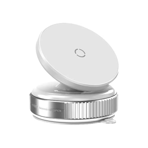 AUklOPVZZ Magnetischer Telefonhalter, 360 ° drehbare Basis für einfache Frontscheiben Saugnapf Telefonhalterung, ABS Autotelefon, Weiß AUklOPVZZ Magnetischer Telefonhalter, 360 ° drehbare Basis für einfache Frontscheiben Saugnapf Telefonhalterung, ABS Autotelefon, Weiß von AUklOPVZZ