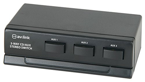 AV Link 3-Wege-CD/AUX-Stereoschalter, Schwarz von AV Link
