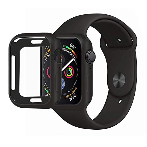 AVANA Apple Watch Series 6/5/4/SE Hülle 40mm Displayschutz Dünne Weiche Silikon TPU Cover Schutz Slim Fit Case Schutzhülle für iWatch Series 6/5/4/SE (40mm) - Schwarz von AVANA